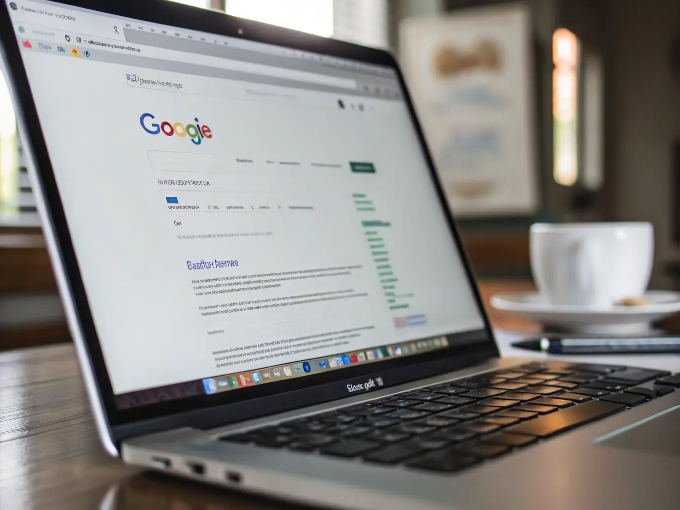 A visually appealing image depicting a website ranking high on search engine results, symbolizing increased online visibility and traffic for Red Bird Media's clients.