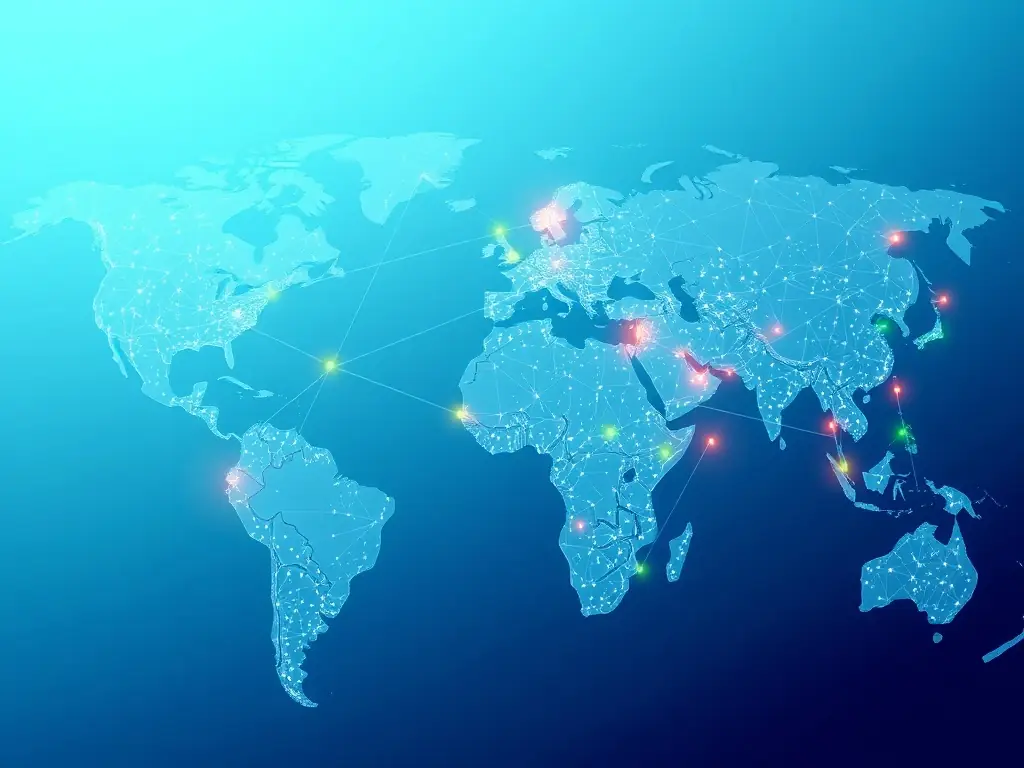 A professional image depicting a network of interconnected nodes, symbolizing the N2S (Network to Sales) service. The image should convey connectivity, growth, and the conversion of connections into sales opportunities.